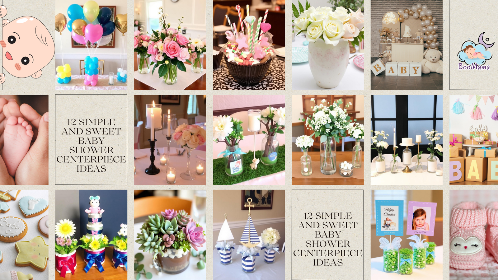 12 Simple and Sweet Baby Shower Centerpiece Ideas